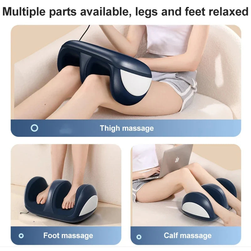 Intelligent Foot Massager with Heat, Dual Kneading & Air Compression for Foot and Leg Relaxation