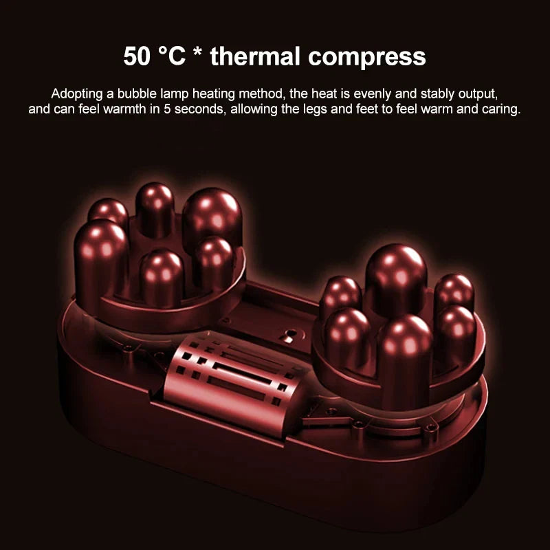 Intelligent Foot Massager with Heat, Dual Kneading & Air Compression for Foot and Leg Relaxation