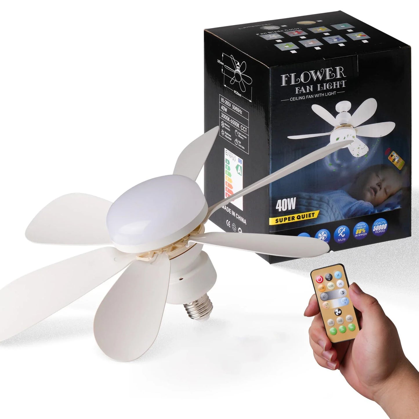20.5-inch LED 40W Ceiling Fan Light With Remote Dimming Function