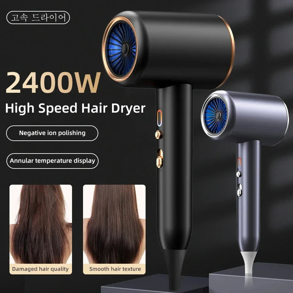 F33 T821 Professional Hair Dryer Hot Cold Wind Air Brush Hairdryer Negative Lonic Blow Dryer Strong PowerDryer Salon Tool 2400W