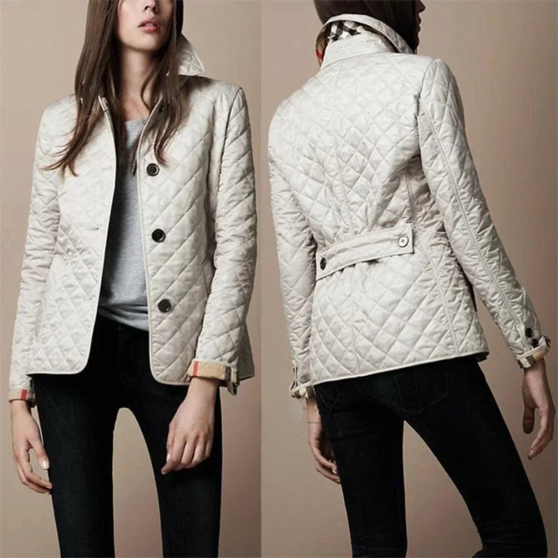 BRIT | Diamond Quilted Button Front Winter Jacket